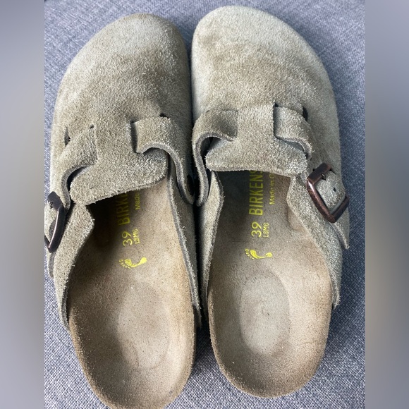 Birkenstock Women's Taupe Suede Mules - Picture 3 of 12